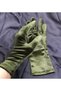 Elisabeth Wrist-Length Velvet Gloves Army Green