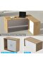 Noce 1825 L-Shaped Executive Wooden Desk with Melamine Finish-Light Imperia with White - 4
