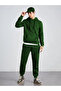 Men's Basic Plain Oversize 3 Thread Raised Tracksuit Suit