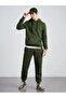 Men's Basic Plain Oversize 3 Thread Raised Tracksuit Suit