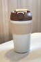 450ml Steel Brown Cold Warm Coffee Thermos with Straw - Cin847Khv