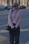 Pink Crew Neck Braided Knitwear Sweater Mg2336 - 5