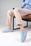 Valda Genuine Suede Blue Color Women's Sneakers - 5