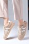 Valda Genuine Suede Beige Color Women's Sneakers - 2