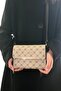 Women's Taupe Polka Dot Medium Size Crisscross Straps Hand & Shoulder Bag 381 - 6