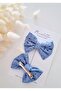 Girl's Scallop Bow 2-Piece Clip Buckle Set - 3