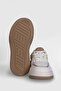 Genuine Leather Lace-Up Comfort Sole Women's Sneaker Shoes Beige - 6