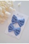 Girl's Scallop Bow 2-Piece Clip Buckle Set