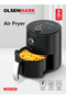 Powerful Automatic Air Fryer 2.5 L 1200 W OMAF2448R Black