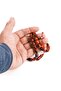 Squeezed Amber Old Stick Capsule Cut 8X12Mm Rosary - 5