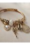 Charm Bracelet Steel Gold Sea Shell Angel Detail Stainless Water Resistant - 3