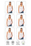 Özkan 0111 Pack of 6 Women's 100% Cotton Ribbed Flexible Comfortable Ribbed Thick Strap Knitted Undershirt
