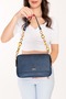 Women's Double Compartment Hand and Shoulder Bag Ald.1153 Navy Blue