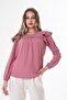 Women's Front Lace Sleeve Ruffle Detailed Blouse 250197   - - 4