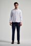 Men's Long Sleeve Patterned Italian Collar Cotton Slim Fit Shirt 1004250196 - 2