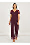 Wide Lace Edge Detail Top and Pyjama Set