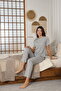 Women's Summer Short Sleeve Combed Cotton Single Jersey Fabric Pajamas Set - 5