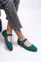 Gisnalore Women's Ballerinas 0012277 Matte Green - 3