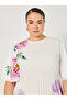 Plus Size Floral Print Pleated A-Line Midi Dress - 4