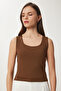 Sleeveless Sandy Blouse Brown Lan0029 - 2
