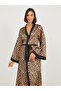 Satin Leopard Print Contrast Edge Robe - 2