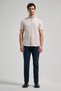 Stone Color Short Sleeve Plain Knitted Italian Collar Pocketless Cotton Classic Slim Fit Shirt 1004250156 - 2