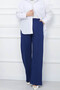 Women's Wide Leg Scuba Trousers - 4