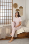 Women's Summer Short Sleeve Combed Cotton Single Jersey Fabric Pajamas Set - 8