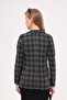 Women's Smoked Single Button Plaid Jacket ARM-19K001131 - 3