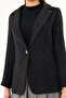 Women's Black Single Button Stamp Jacket Arm-25K 001082 - 4