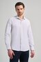 Men's Long Sleeve Patterned Italian Collar Cotton Slim Fit Shirt 1004250161