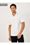 Quilted Texture Revere Collar Relaxed Polo