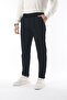 Men's Stretch Fabric Pants Slimfit Black Jogger Pants Winter - Lace-Up Waist & Elasticized Cuffs