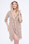 Lace Size Jacquard Bamboo Cotton Dressing Gown
