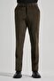 Khaki Cotton Comfort Fit Classic Trousers with Side Pockets 1003245160