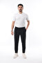 Men's Pleated Winter Trousers Stretch Fabric Fabric Black - Slim Fit & Normal Waist - 3