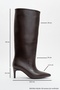 Cami̇la Brown Skin Women's Heeled Boots - 5