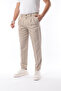 Men's Pleated Transitional Trousers Stretch Fabric Fabric Beige - Slim Fit & Normal Waist - 4
