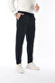 Men's Stretch Fabric Pants Slimfit Black Jogger Pants Winter - Lace-Up Waist & Elasticized Cuffs - 4