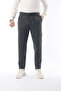 Men's Lycra Trousers Slimfit Anthracite Jogger Seasonal - Lace-Up Waist & Elasticized Cuffs