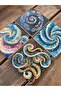 Set of 4 Colorful Printed Natural Stone Glasses - 2