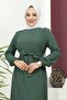 Lara Fabric Tie Dress - Emerald Green / E0124 - 5