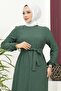Lara Fabric Tie Dress - Emerald Green / E0124 - 7