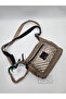 Smart Bags Parachute Satin Fabric Coffee Copper Shoulder Bag - 3