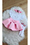 Girls' Sequined Heart Skirt Set