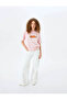 Cat Printed Crew Neck Pink Women's T-Shirt 5Sal10145Ik - 2