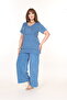 100% Cotton Washed Fabric Stone Printed Bottom-Top Set
