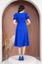 Balloon Sleeve Midi Length Flared Dress - 8
