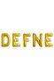 40 cm Helium Foil Balloon - Custom Name Written, Gold Color