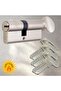 Ball Catch Barel 68mm Satin 3 Keyed Yuma Lock Core Nickel - 2